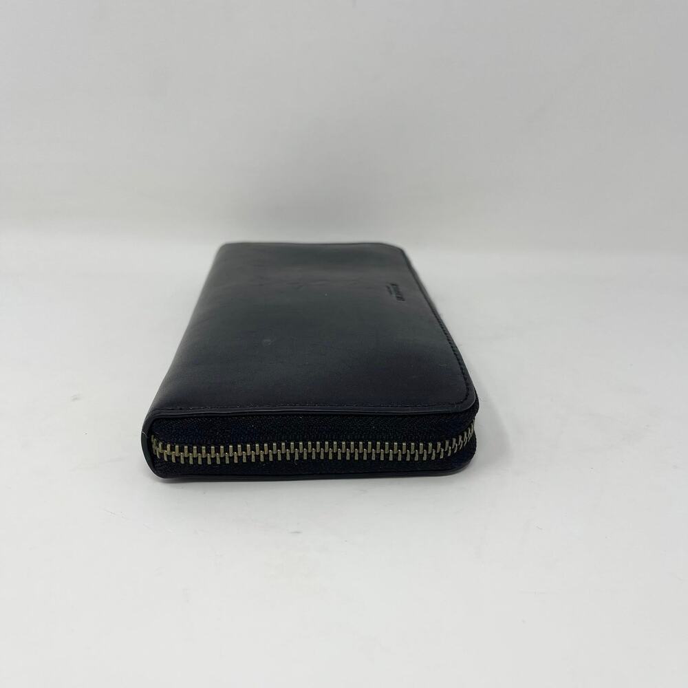 Coach Accordion Zip Wallet Black Leather Glove-Tanned 12 Card Slots 54300 - Picture 6 of 11